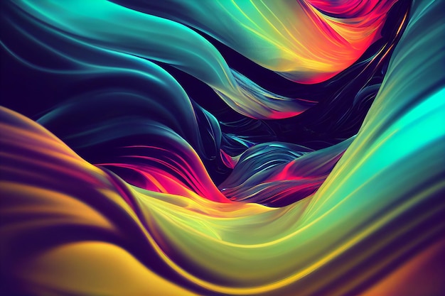 Abstrakter fließender Neonwellen-Hintergrund