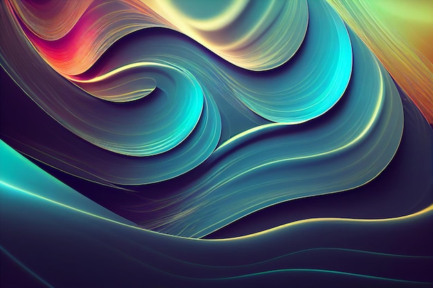 Abstrakter fließender Neonwellen-Hintergrund