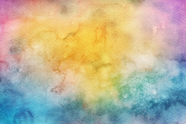 Foto abstrakter flüssiger aquarellhintergrund in pastellfarbenen regenbogenfarben