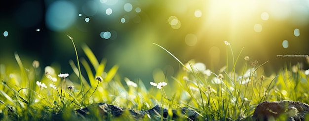 abstrakter Frühlings- oder Sommerhintergrund mit frischem Gras