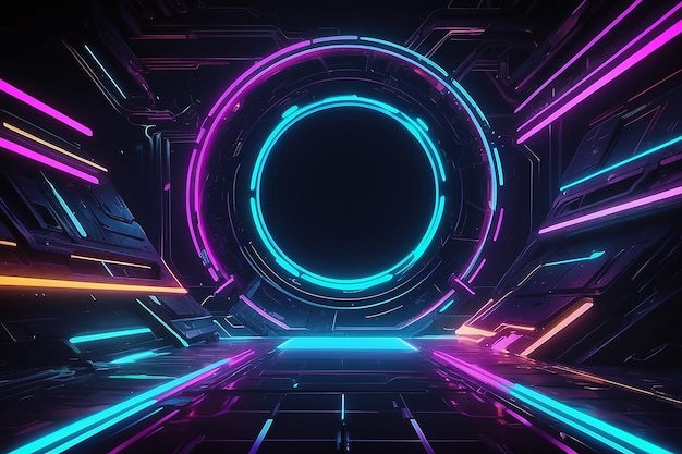 Abstrakter futuristischer farbenfroher Neon-Hintergrund