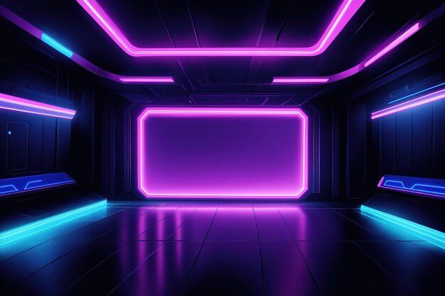 Abstrakter futuristischer Neonlicht-Hintergrund