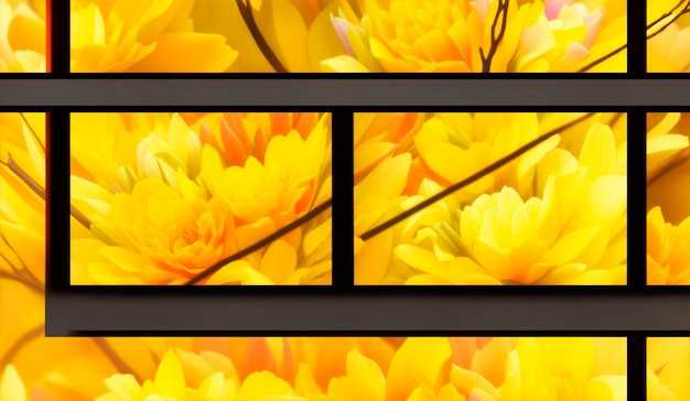 Abstrakter gelber Blumenhintergrund für Banner