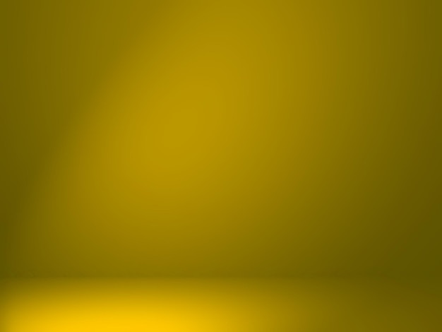 Abstrakter gelber Hintergrund für Webdesign-Vorlagen und Produktstudio mit glatter Verlaufsfarbe