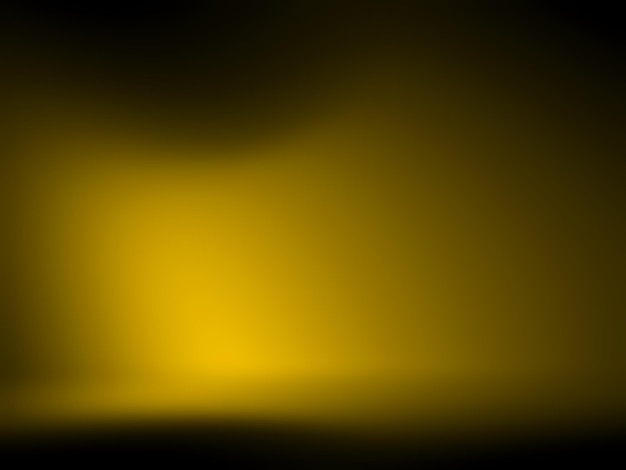 Abstrakter gelber und schwarzer Farbverlauf Einfacher Studiohintergrund