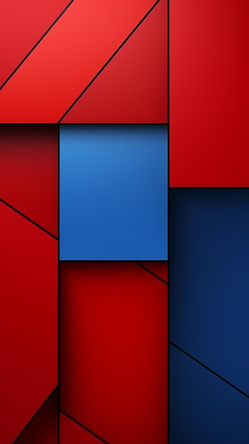 Abstrakter geometrischer blauer roter Hintergrund für das Design