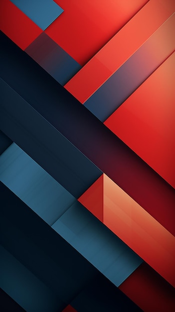 Abstrakter geometrischer blauer roter Hintergrund für das Design
