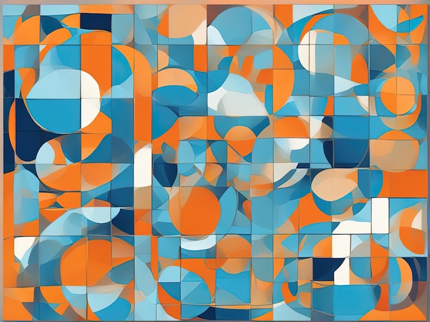Abstrakter geometrischer Texturhintergrund Mosaik mit generativer KI