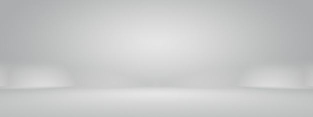 Abstrakter glatter leerer grauer Studiobrunnengebrauch als Hintergrundgeschäftsberichtdigitalwebsite-Vorlagehintergrund