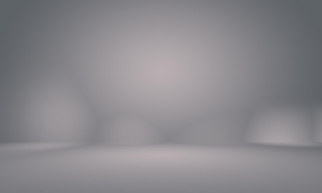 Abstrakter glatter leerer grauer Studiobrunnengebrauch als Hintergrundgeschäftsberichtdigitalwebsite-Vorlagehintergrund
