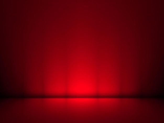 Abstrakter glatter roter Hintergrund des Studioraums, der für die Bannervorlage der Produktanzeige verwendet wird