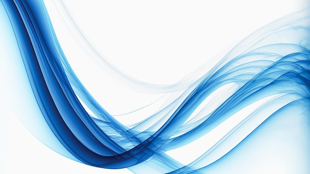 Abstrakter glatter Wellenbewegungshintergrund in der weißen und blauen Farbe