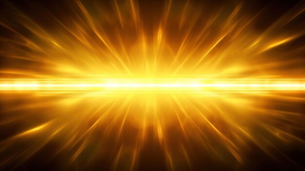 Abstrakter goldener Hintergrund, goldene Ausbreitungsstrahlen, goldene Lichtstrahlen, Abstrakte stilvolle Lichtwirkung auf schwarzem Hintergrund, Generative Ai