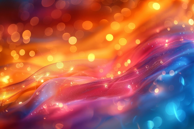 Foto abstrakter goldener hintergrund mit glitzernden partikeln und bokeh-effekt 3d-rendering