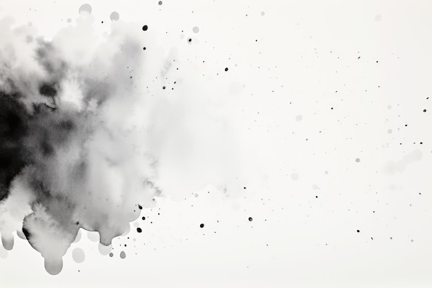 Abstrakter grauer Fleck auf weißem Hintergrund, der einem Tintentropfen ähnelt und als Illustrationstextur für Design verwendet wird