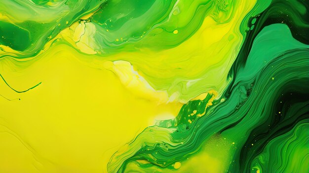Abstrakter grün-gelber Hintergrund mit flüssiger Grunge-Textur