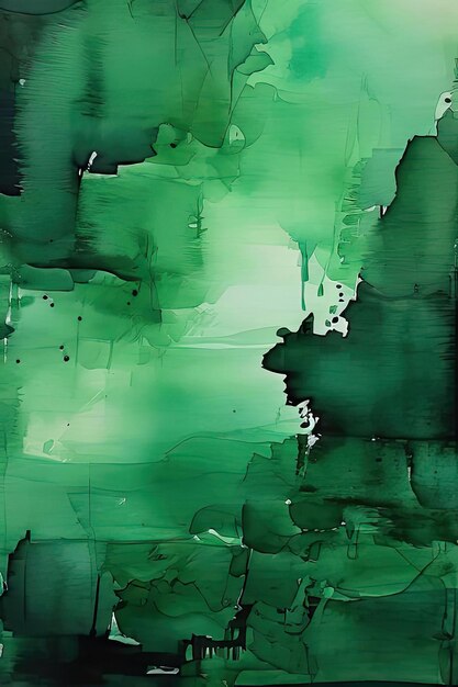 Abstrakter grüner Aquarell-Hintergrund Handgemalter Hintergrund SELFMADE