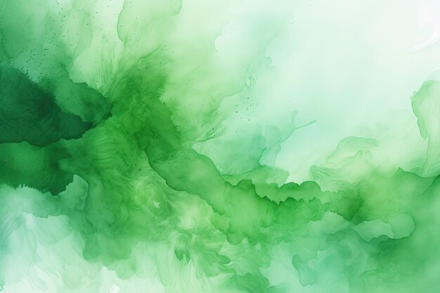 Foto abstrakter grüner aquarellhintergrund fantasie-fraktaltextur digitale kunst 3d-rendering abstrakter grüner aquarellhintergrund ai generiert