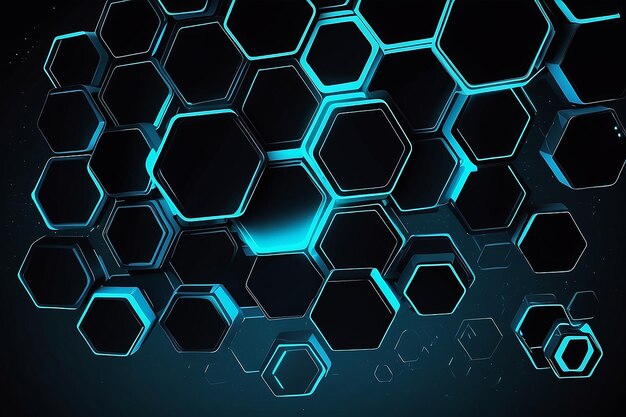 Abstrakter Hexagon-Hintergrund Technologie Polygonal-Design Digitaler futuristischer Minimalismus Vektor