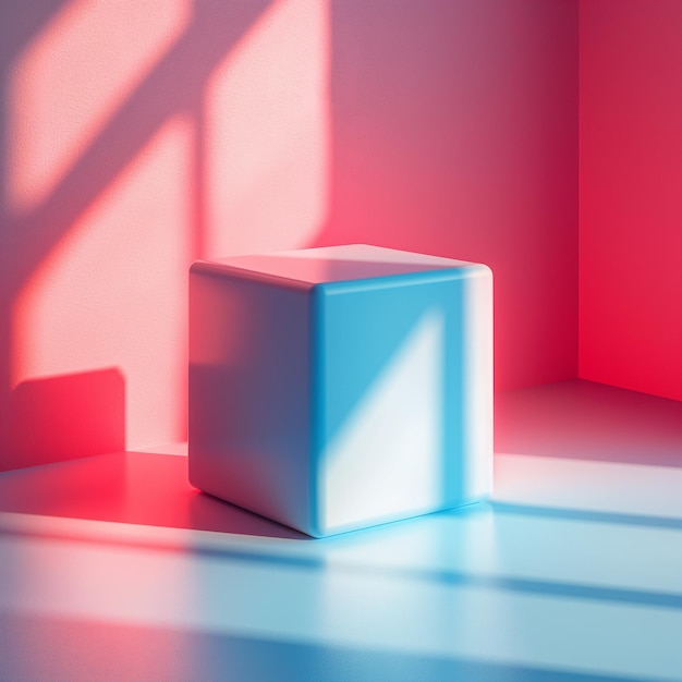 abstrakter Hintergrund aus farbigen Würfeln in Form eines Quadrats