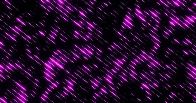 Abstrakter Hintergrund aus fliegenden violetten Streifen und diagonalen Linien mit einem leuchtenden festlichen Effekt