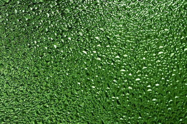 Abstrakter Hintergrund aus grünem Glas. Wassertropfen-Effekt