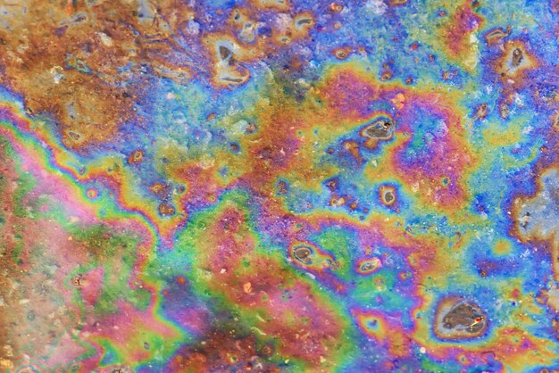 abstrakter hintergrund benzin kunst farbig, textur öl mehrfarbiger regenbogen abstrakte benzinverschüttung
