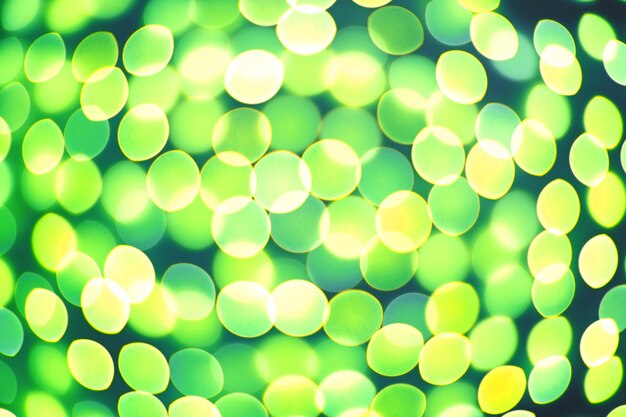 Abstrakter Hintergrund defokussiert grüne Lichter Bokeh