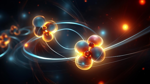 Abstrakter Hintergrund der Atom- oder Molekülstruktur