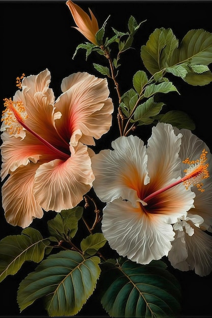 abstrakter hintergrund der hibiskusblütenblüte