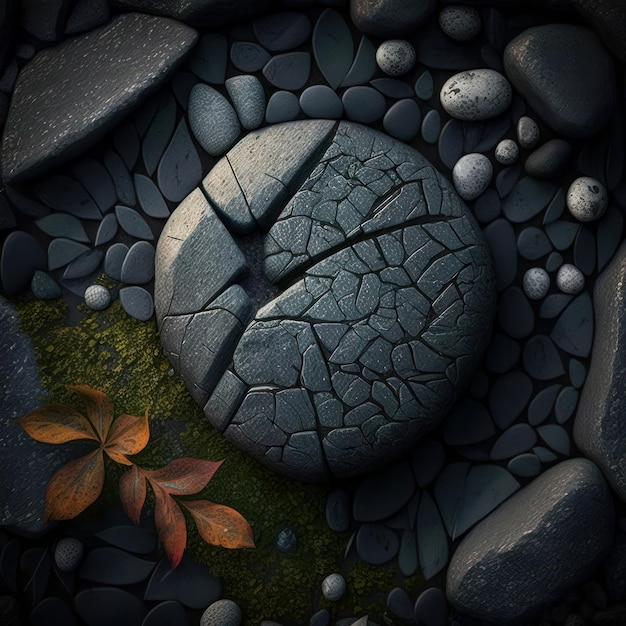 Abstrakter Hintergrund der nordischen Steine der Fantasie