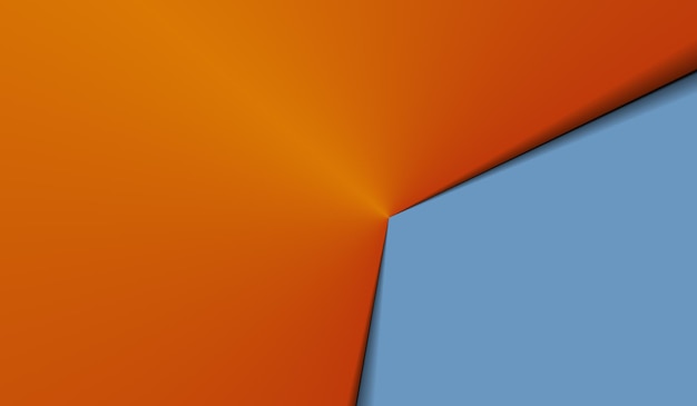 Abstrakter Hintergrund der orange blauen Papierschicht