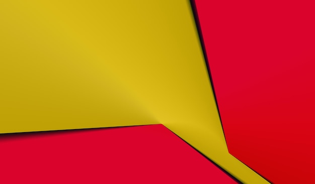 Abstrakter Hintergrund der roten und gelben Papierorigami-Geometrie