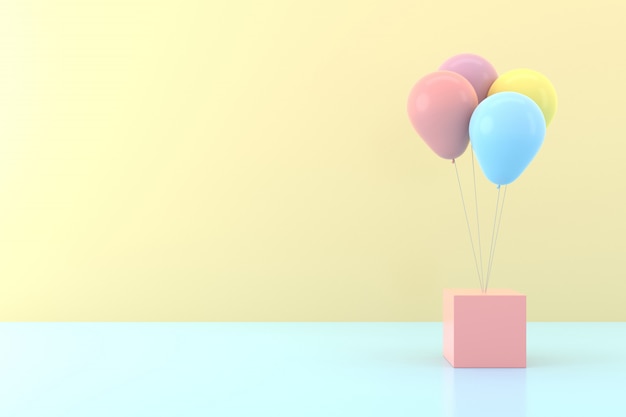 Abstrakter Hintergrund des Ballons. 3D-Rendering.