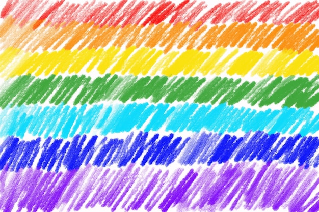 Abstrakter Hintergrund ein mit Kreide gezeichneter Regenbogen