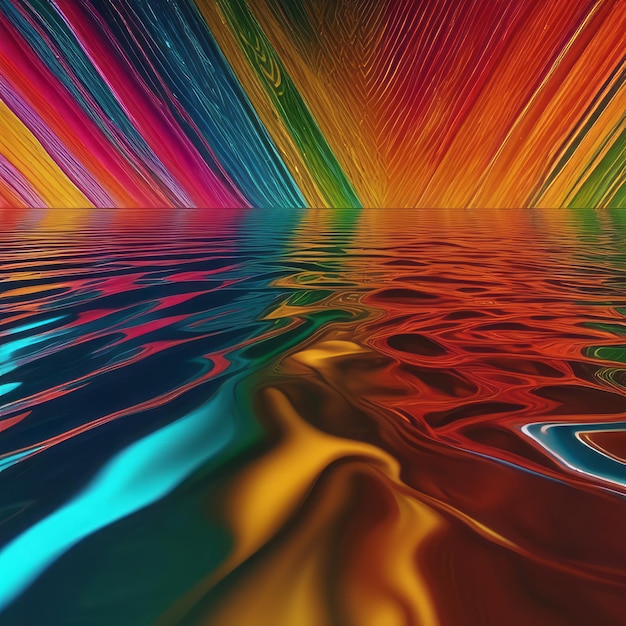 abstrakter Hintergrund farbige Wellenfarbe Tapetenmuster Kunst d Illustration abstrakte Rückseite