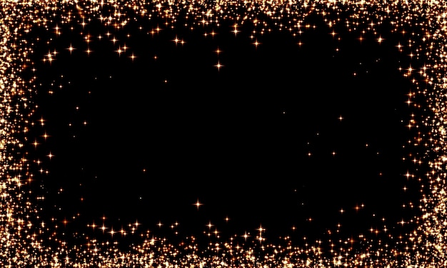 abstrakter Hintergrund Feier Weihnachten Goldglitter auf schwarzem Hintergrund