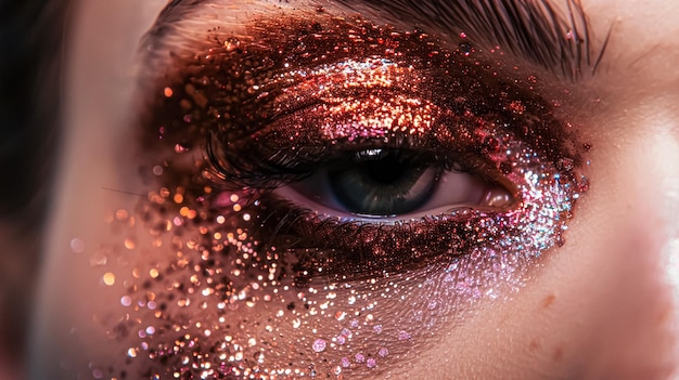 Abstrakter Hintergrund für kosmetische Produkte Nahaufnahme von Make-up Textur leuchtend und funkelnd Schönheit