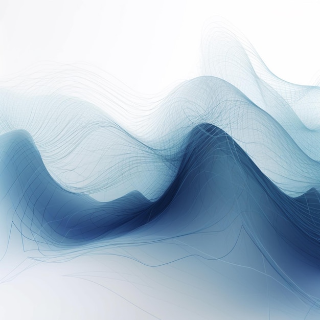Abstrakter Hintergrund mit blau leuchtenden Wellen Abstrakter moderner Hintergrund