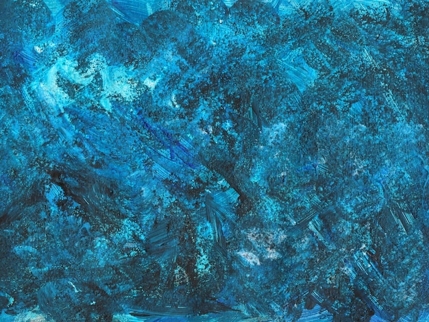 Abstrakter Hintergrund mit blauen Pinselstrichen Ölinnenmalerei Farbe auf Leinwand moderne Kunst