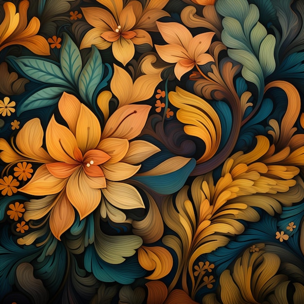 abstrakter Hintergrund mit Blumen