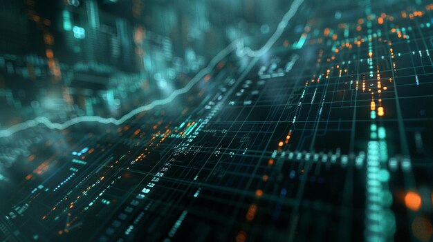 Foto abstrakter hintergrund mit börse- und handelsdiagramm mit kerzendiagramm generativ ai