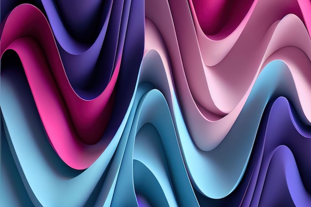 Abstrakter Hintergrund mit dynamischer Effektstruktur und rosa und blauen Farben Generative AI