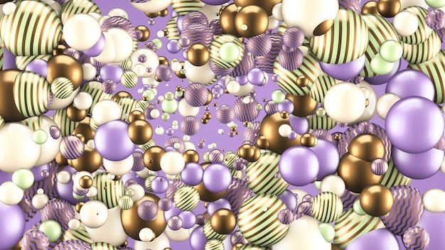 Abstrakter Hintergrund mit Elementen. 3D-Darstellung, 3D-Rendering.