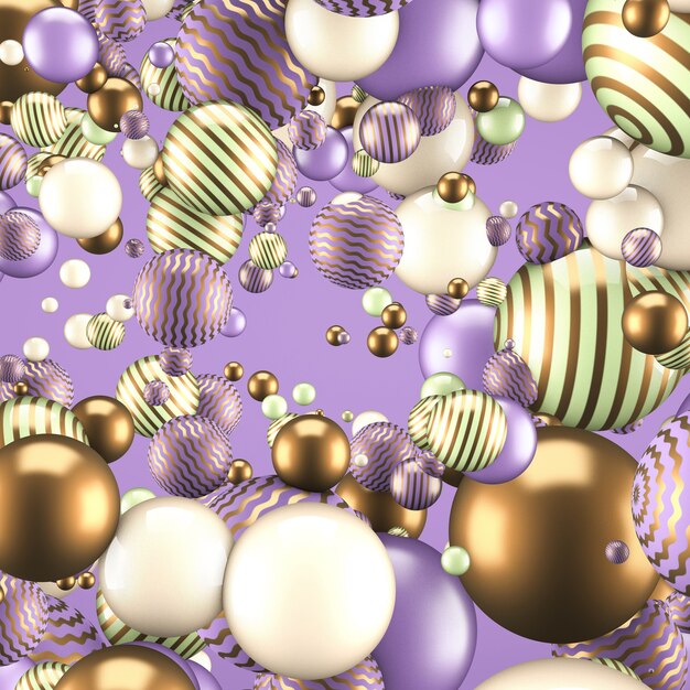Abstrakter Hintergrund mit Elementen. 3D-Darstellung, 3D-Rendering.