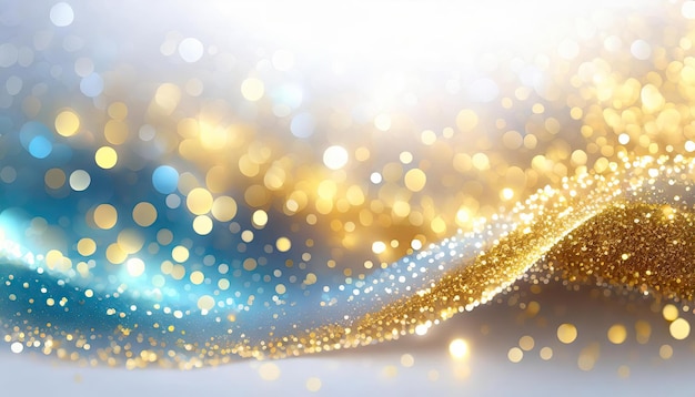 Abstrakter Hintergrund mit Goldpartikel Weihnachten Goldene Lichtpartikel Bokeh-Effekt Urlaub