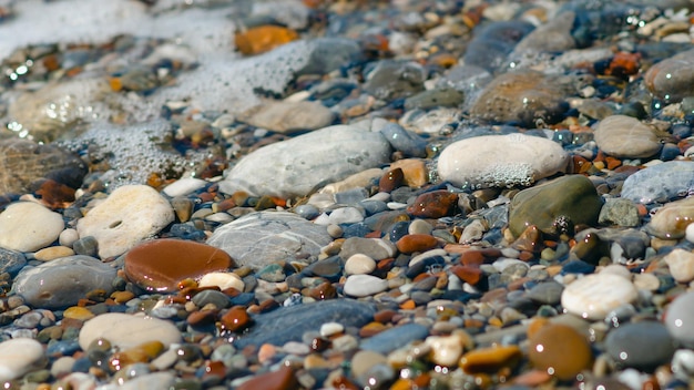 Abstrakter Hintergrund mit großen Seekieseln