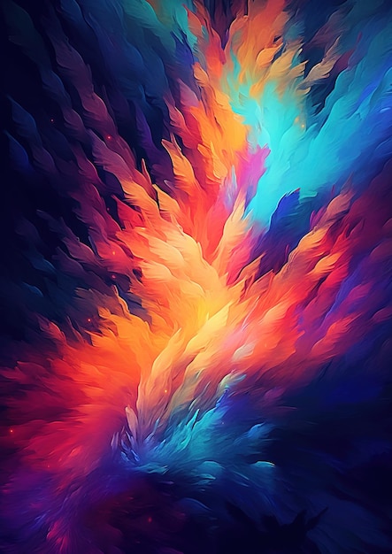 abstrakter Hintergrund mit mehrfarbigen Ölmalerei-Splashes