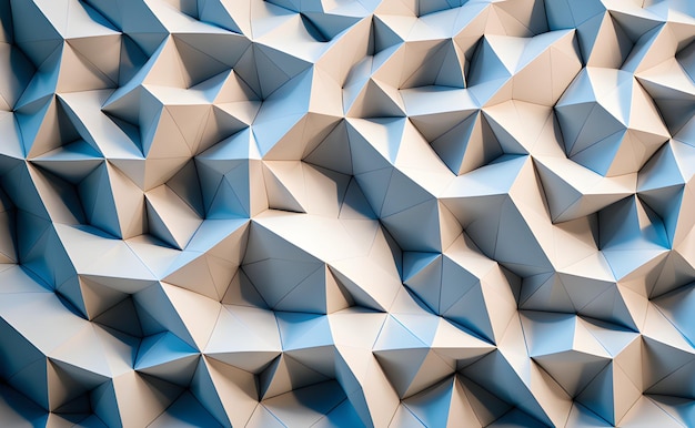 abstrakter Hintergrund mit niedrigem Poly-Design mit verbindenden Linien und Punkten 3D-realistisches Rendering