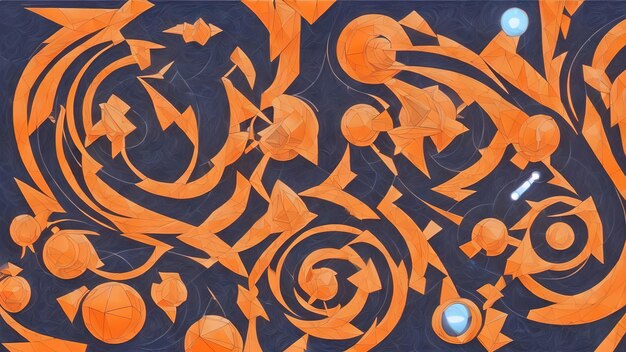 Abstrakter Hintergrund mit orangefarbenen Mustern